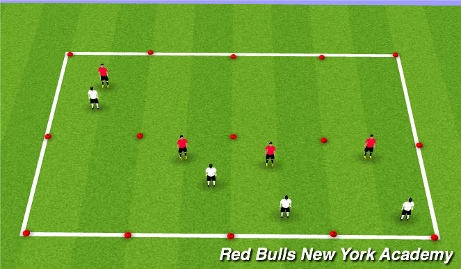 Football/Soccer Session Plan Drill (Colour): Technical warmup