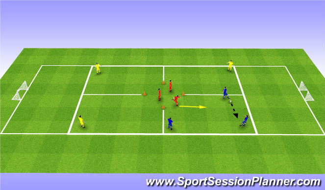Football/Soccer Session Plan Drill (Colour): Skill Phase