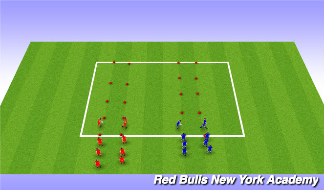 Football/Soccer Session Plan Drill (Colour): Technical Warm-Up