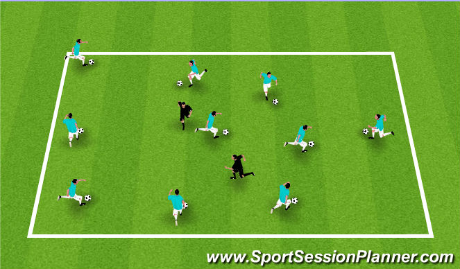 Football/Soccer Session Plan Drill (Colour): Smash and Grab
