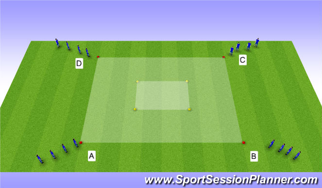 Football/Soccer Session Plan Drill (Colour): Warm up