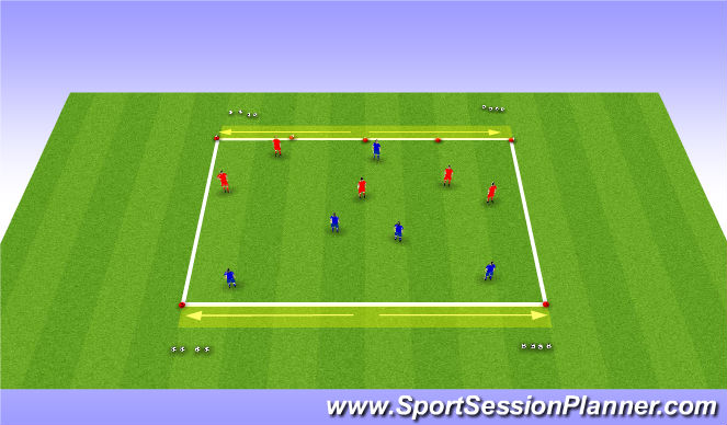 Football/Soccer Session Plan Drill (Colour): Skill Game