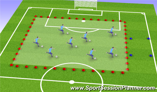 Football/Soccer Session Plan Drill (Colour): Pirate Training