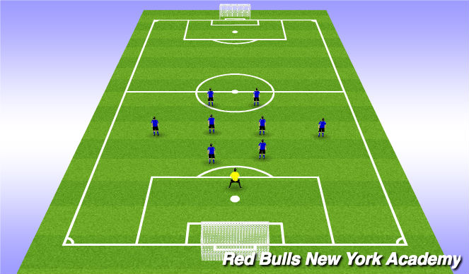 Football/Soccer Session Plan Drill (Colour): 9v9