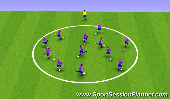 Football/Soccer Session Plan Drill (Colour): King/Queen of the Ring