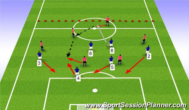 Football/Soccer Session Plan Drill (Colour): POP 1st Option