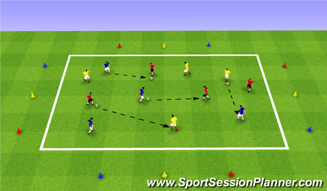 Football/Soccer Session Plan Drill (Colour): Communication