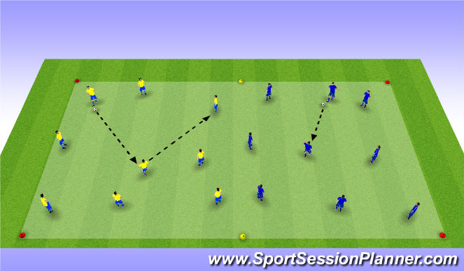 Football/Soccer Session Plan Drill (Colour): Warm up