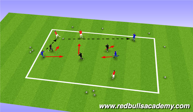 Football/Soccer Session Plan Drill (Colour): Warm up: 3 team possession game.
