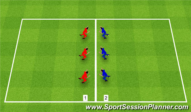 Football/Soccer Session Plan Drill (Colour): Arrival Activity - Pairs Reaction Game