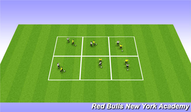 Football/Soccer Session Plan Drill (Colour): Keepaway Tourny (Warmup)