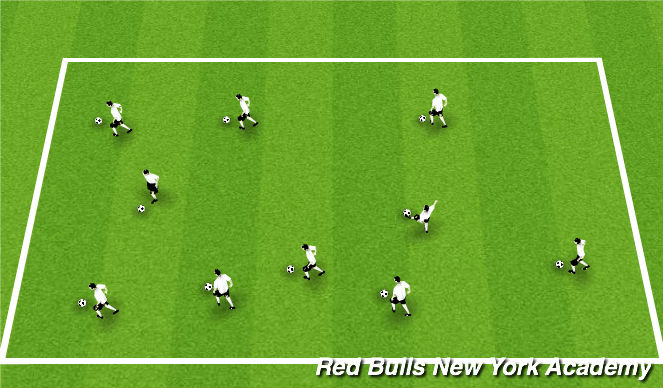 Football/Soccer Session Plan Drill (Colour): FOOTSKILLS WARM-UP