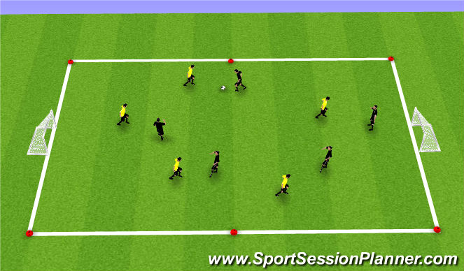 Football/Soccer Session Plan Drill (Colour): SSG