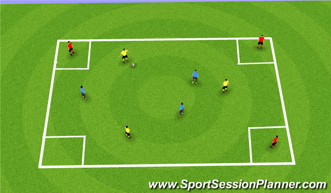 Football/Soccer Session Plan Drill (Colour): Part Practice
