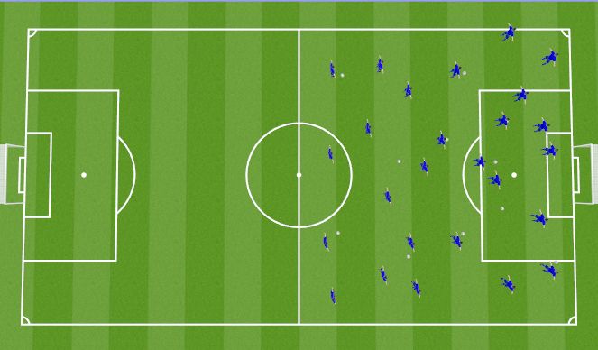 Football/Soccer Session Plan Drill (Colour): Warm up