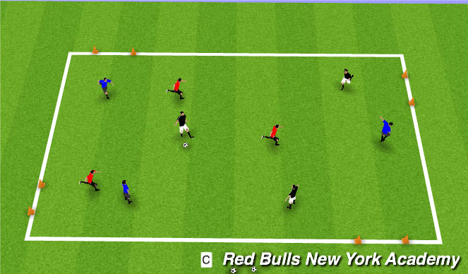 Football/Soccer Session Plan Drill (Colour): Possession activity