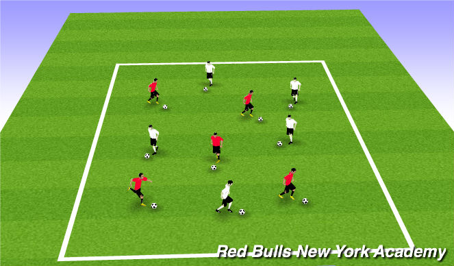 Football/Soccer Session Plan Drill (Colour): FOOTSKILLS WARM-UP