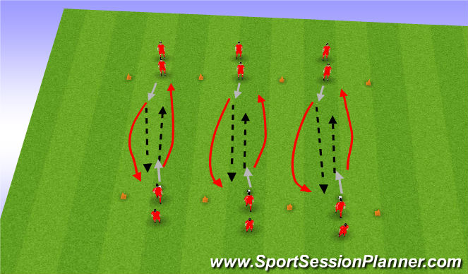 Football/Soccer Session Plan Drill (Colour): Technical Warm-Up