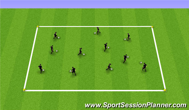 Football/Soccer Session Plan Drill (Colour): Warm up
