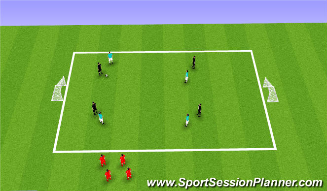 Football/Soccer Session Plan Drill (Colour): Block 3. Shadow Game