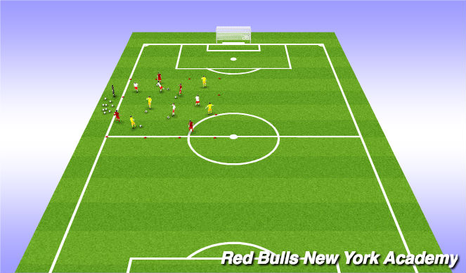 Football/Soccer Session Plan Drill (Colour): The color game.