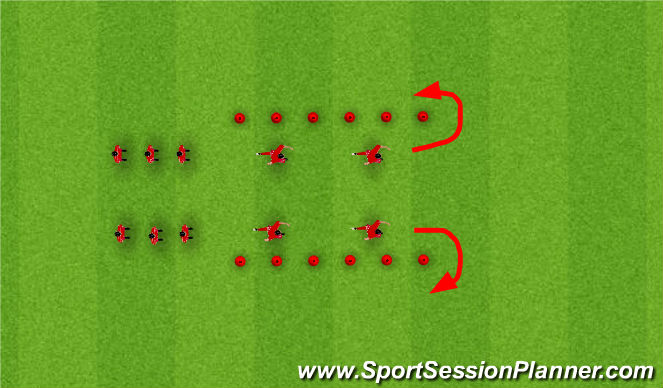 Football/Soccer Session Plan Drill (Colour): F-Marc (Activation 1)