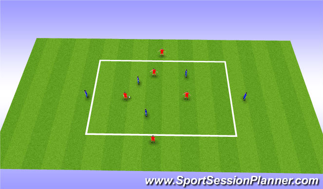 Football/Soccer Session Plan Drill (Colour): 5v5 Play out Get Out