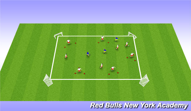 Football/Soccer Session Plan Drill (Colour): SAQ (Race Game)