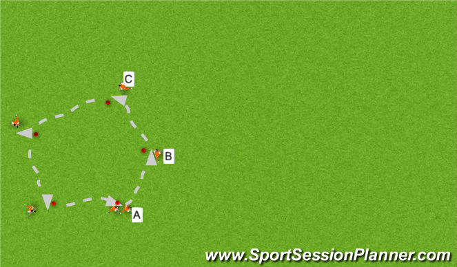 Hockey Session Plan Drill (Colour): Warming Up