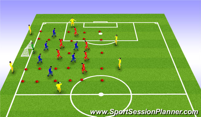 Football/Soccer Session Plan Drill (Colour): Exercise 4: SSG