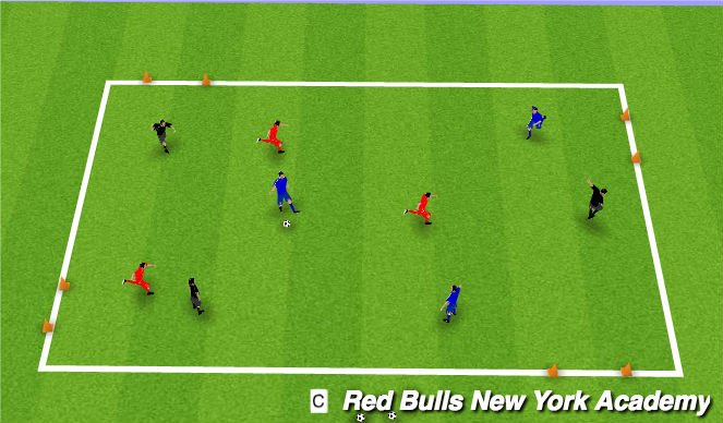 Football/Soccer Session Plan Drill (Colour): Possession activity
