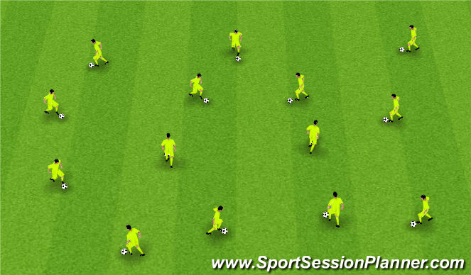 Football/Soccer Session Plan Drill (Colour): Warm Ups 1