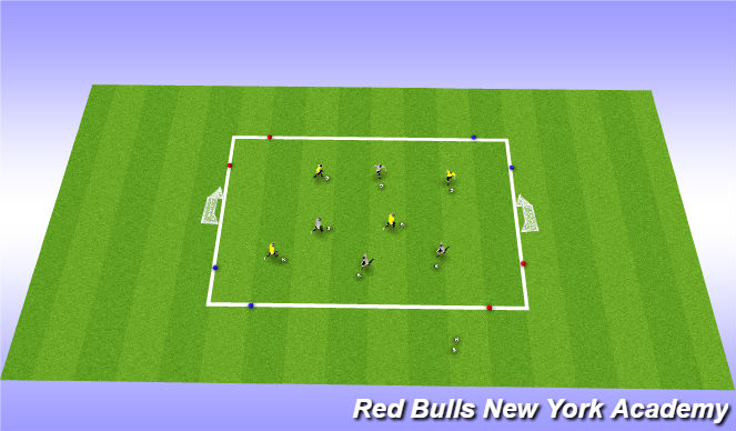 Football/Soccer Session Plan Drill (Colour): Technical Warmup
