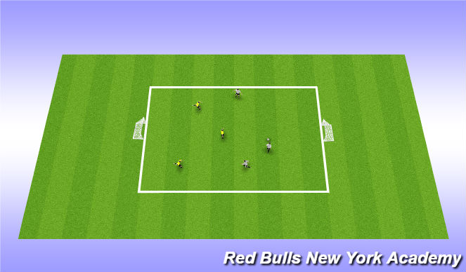 Football/Soccer Session Plan Drill (Colour): Free Play: 3v3