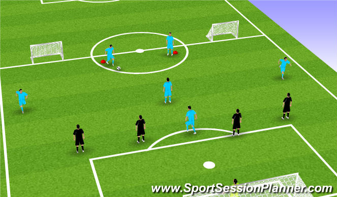 Football/Soccer Session Plan Drill (Colour): SSG.