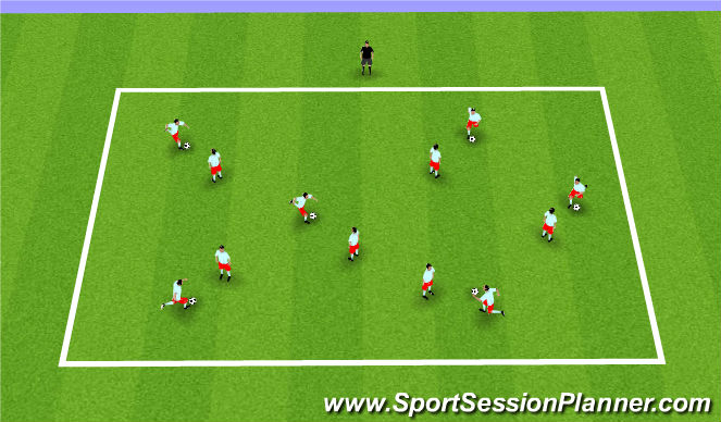 Football/Soccer Session Plan Drill (Colour): Shadow Defending