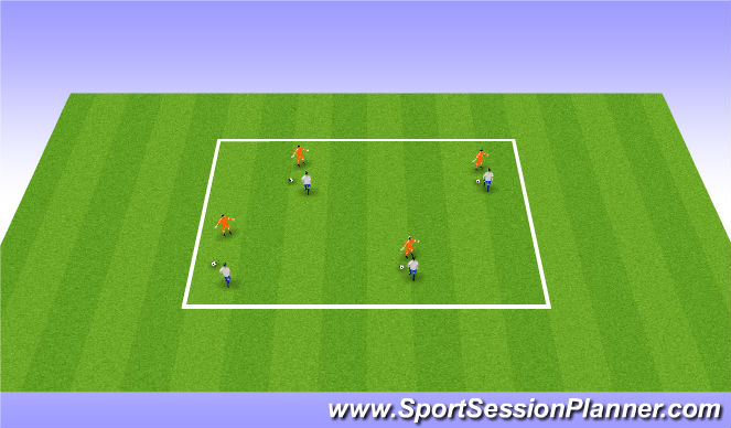 Football/Soccer Session Plan Drill (Colour): Technical Warm up
