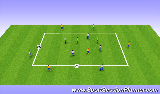 Football/Soccer Session Plan Drill (Colour): Small sided Activity