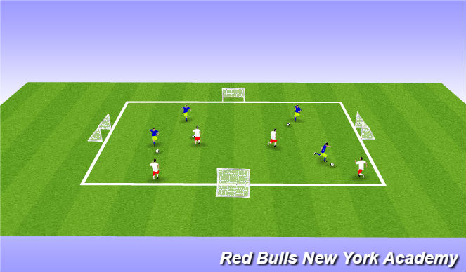 Football/Soccer Session Plan Drill (Colour): Warm up