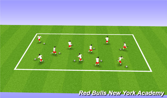 Football/Soccer Session Plan Drill (Colour): Warm up