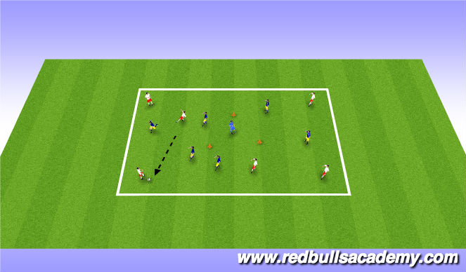 Football/Soccer Session Plan Drill (Colour): Passing Theme
