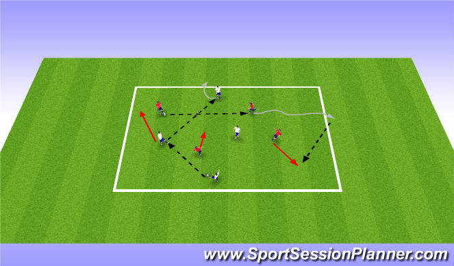 Football/Soccer Session Plan Drill (Colour): Warm-up
