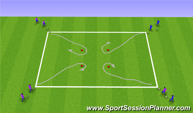 Football/Soccer Session Plan Drill (Colour): Ball Mastery