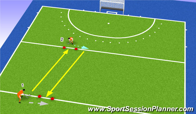 Hockey Session Plan Drill (Colour): Screen 1