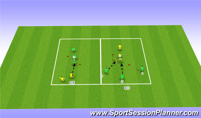 Football/Soccer Session Plan Drill (Colour): F&H
