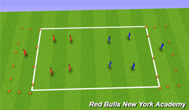 Football/Soccer Session Plan Drill (Colour): Main drill