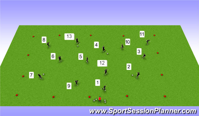 Football/Soccer Session Plan Drill (Colour): Numbers Game