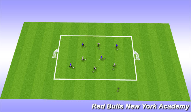 Football/Soccer Session Plan Drill (Colour): Technical Warmup