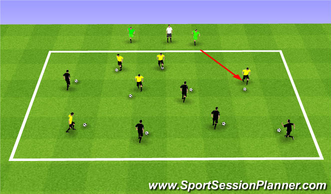 Football/Soccer Session Plan Drill (Colour): Mud Monsters