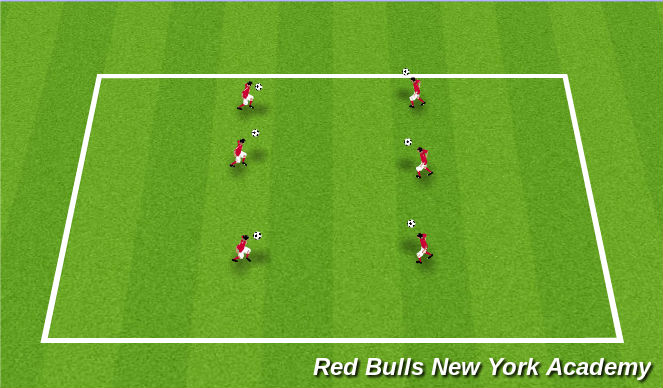 Football/Soccer Session Plan Drill (Colour): Warmup